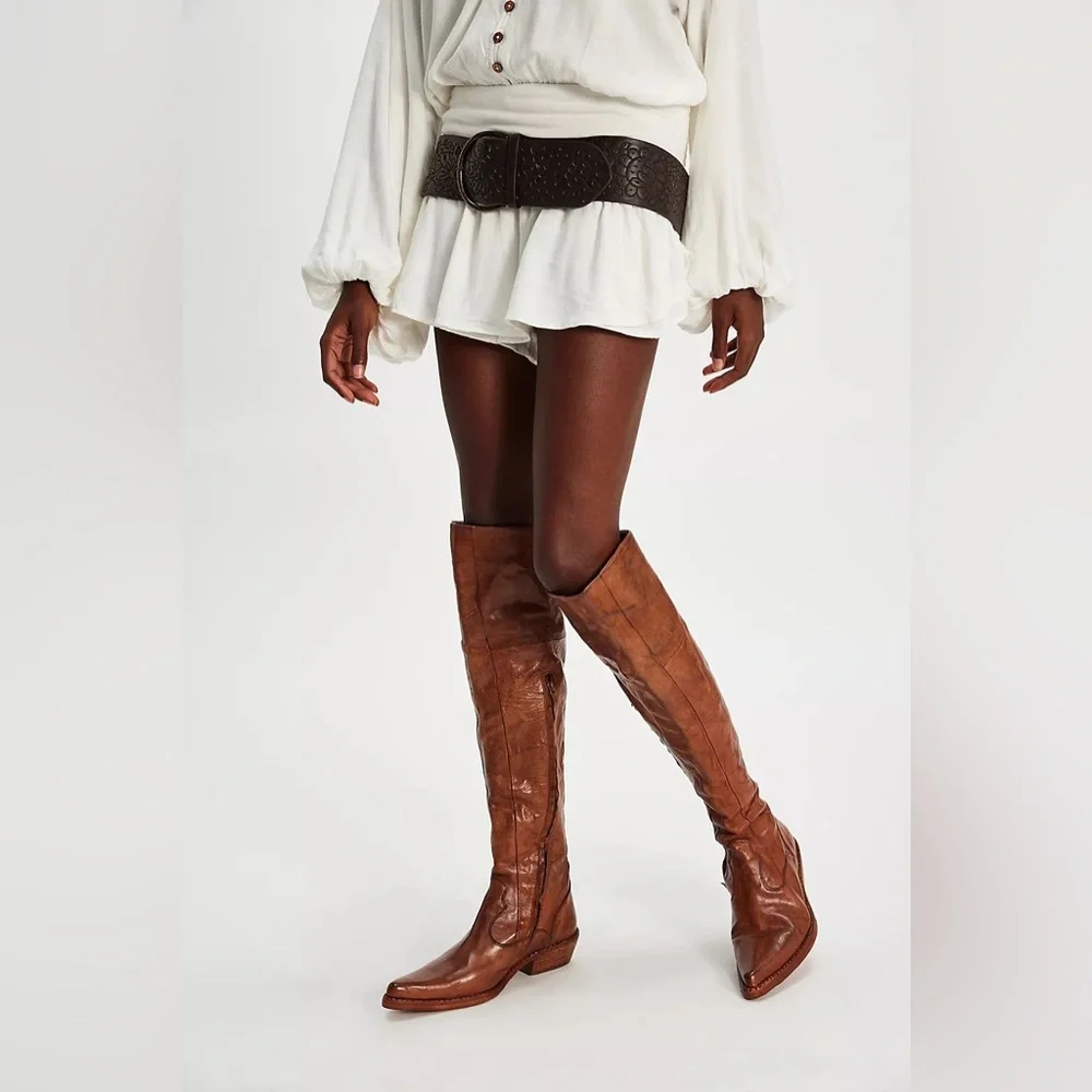 NEW FREE PEOPLE Maggie Over-The-Knee Tailored Boots